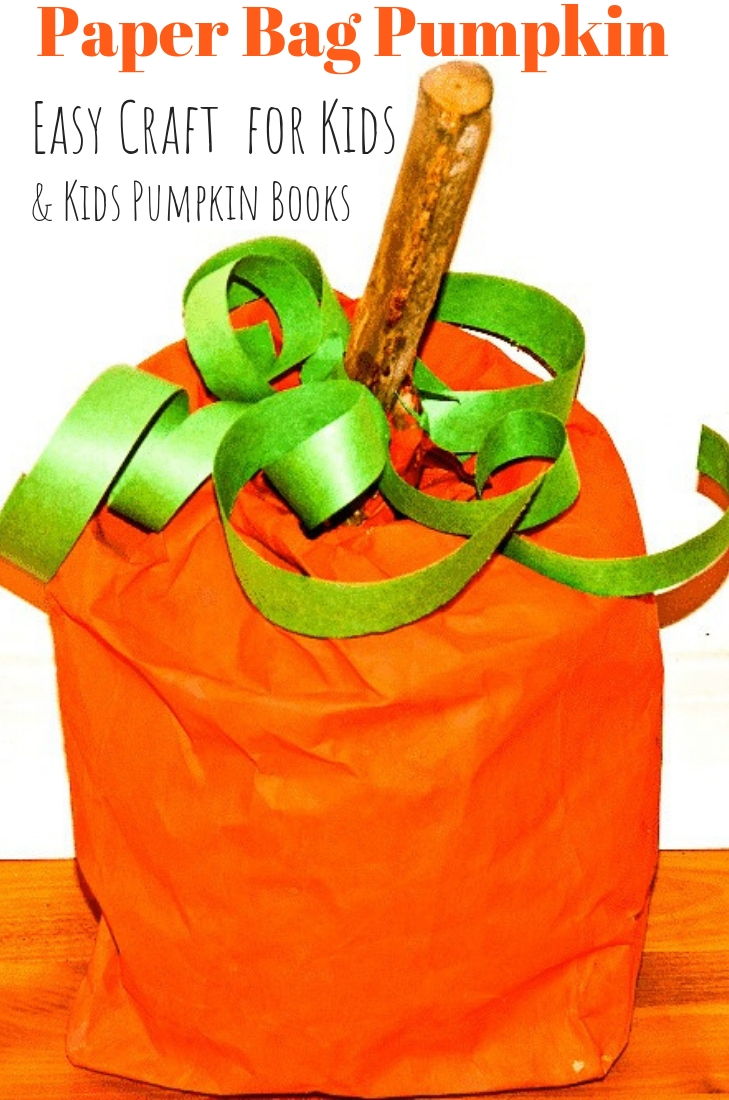 Paper Bag Pumpkin with List of Kids Pumpkin Books