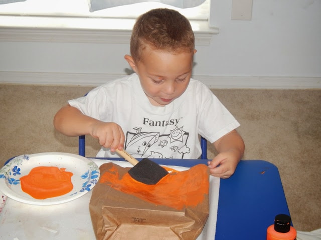 Painting Paper Pumpkin Bag