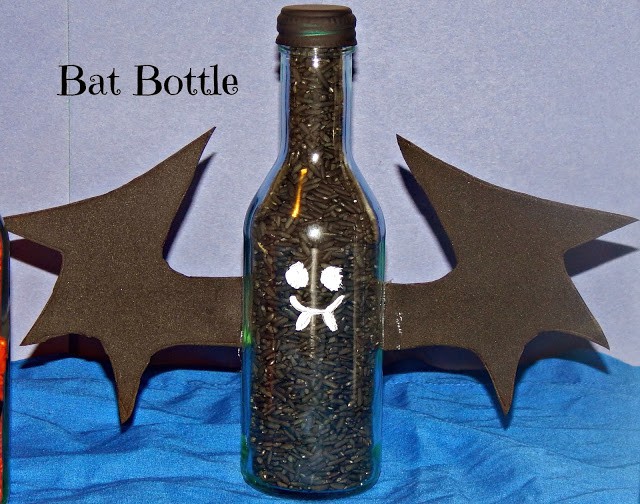 Halloween Bat Craft Wine Bottle recycle Wine Bottles