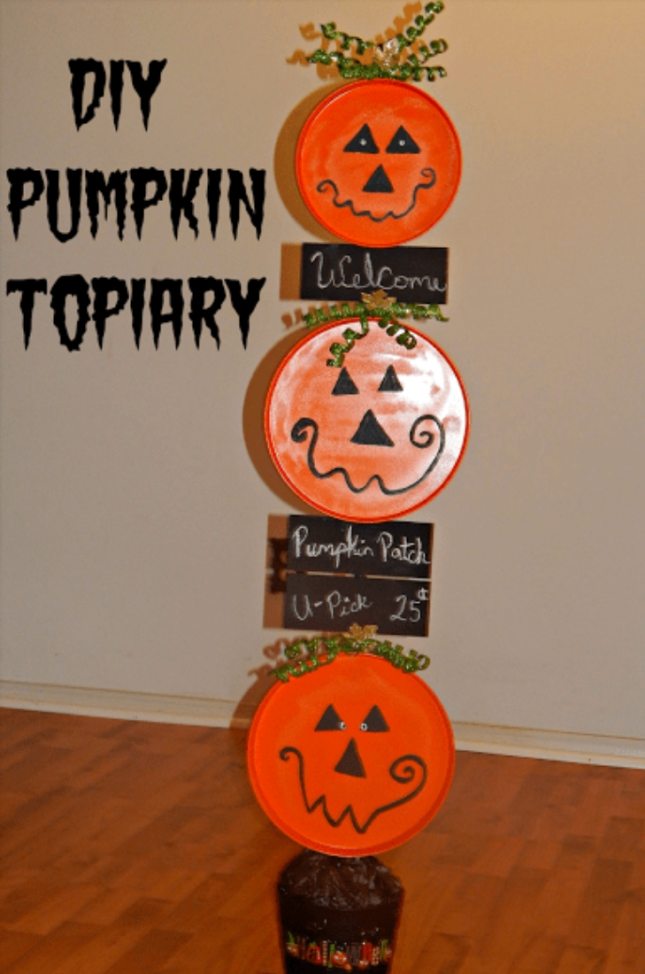 Halloween Pumpkin Topiary