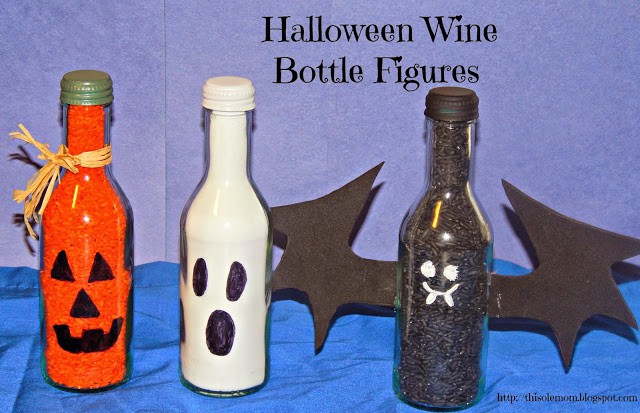 DIY Wine Bottle Halloween Bottle Crafts 