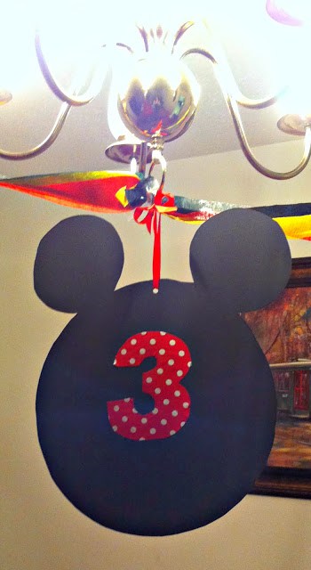 DIY Mickey Birth Party Hanging Head 