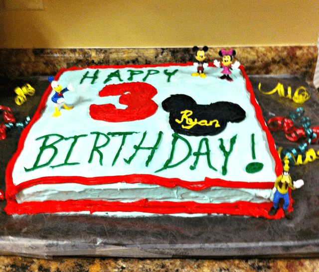DIY Mickey Mouse Birthday Cake