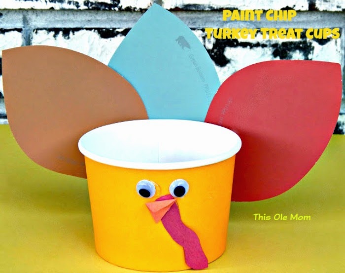 Paint Chip Turkey Treat Cups