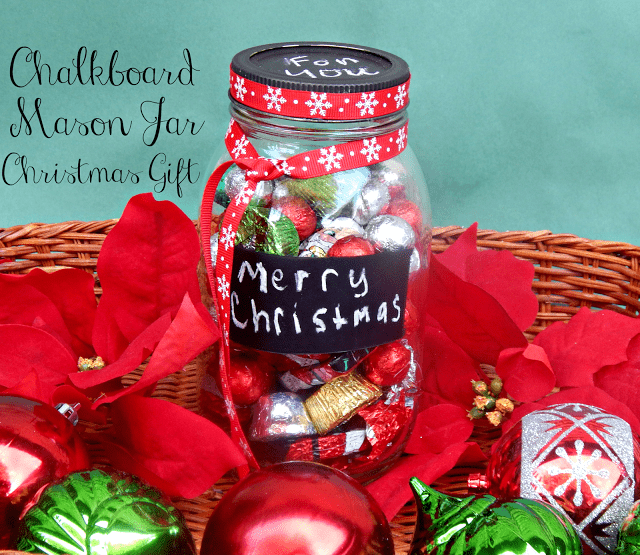 Mason Jar Gifts , Mason Jar Crafts , Mason Jar Christmas Ideas, Chalkboard Mason Jar