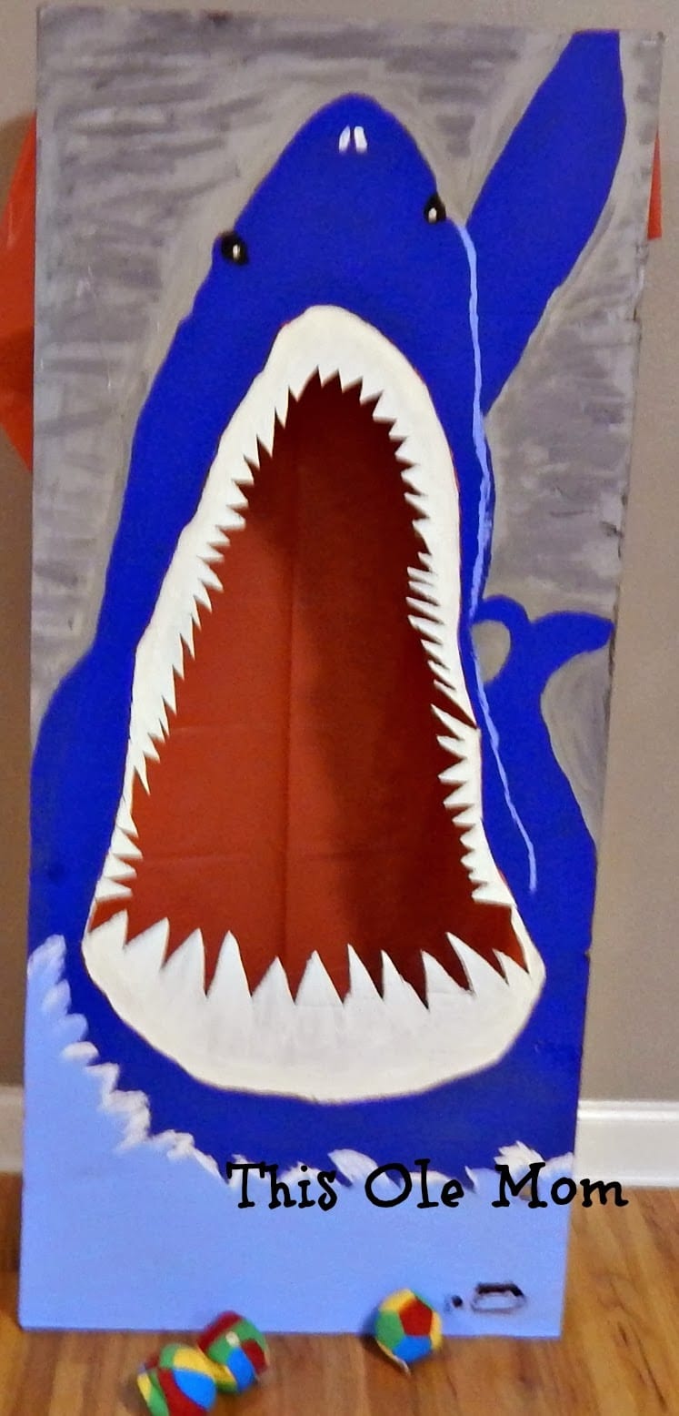 Feed the Shark Party Game & Photo Prop This Ole Mom