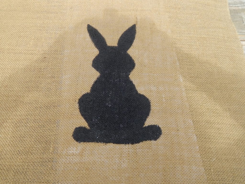 No Sew Burlap Easter Bunny Pillow 
