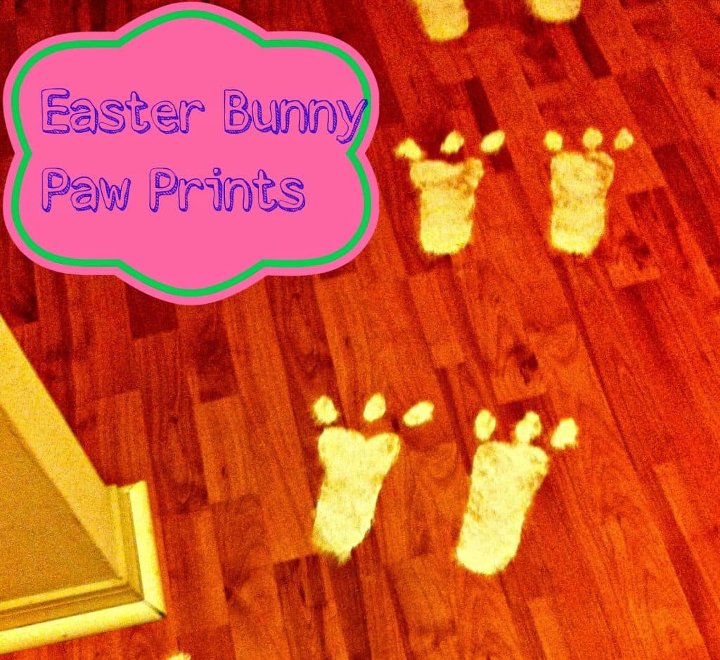 Easter Bunny Paw Prints