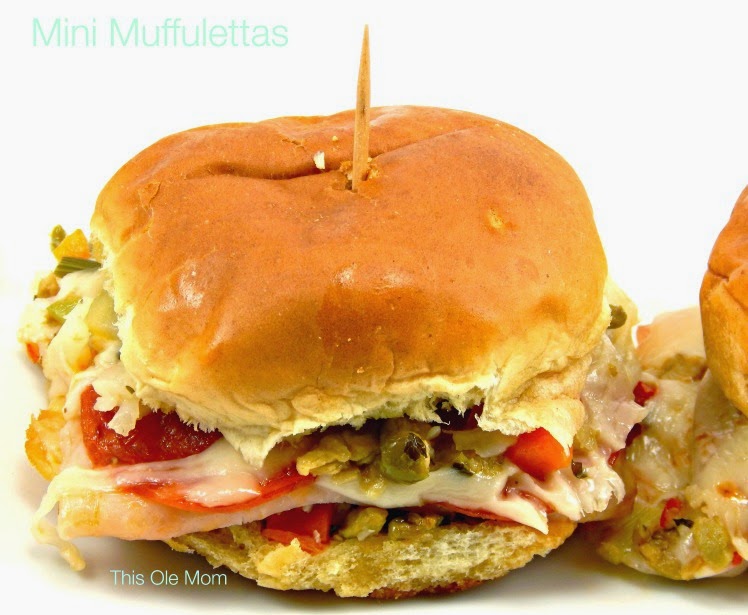 Mini Muffalettas, Muffuletta Recipe , Easy Mini Muffulettas, How to make Muffalettas, New Orleans Style Muffulettas, Muffalettas