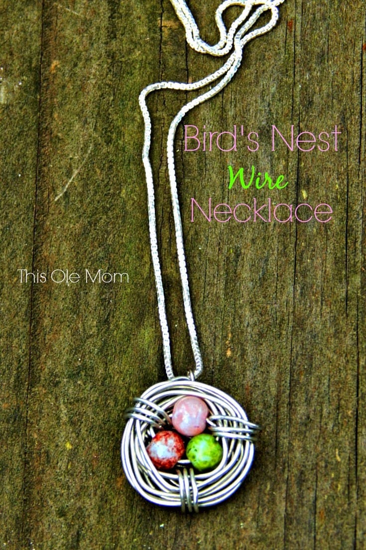 Sterling Bird Nest Necklace