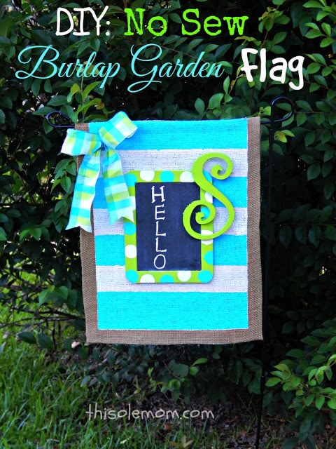 DIY: No Sew Burlap Garden Flag