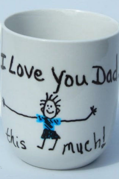 DIY Painted Father's Day Mugs