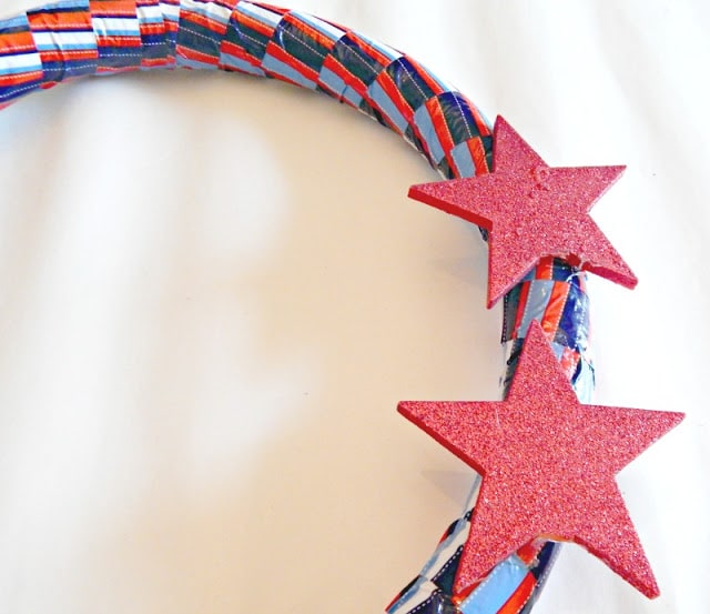 DIY Fourth of July Wreath with Stars