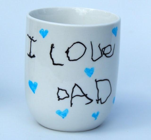 DIY Painted Father's Day Mugs