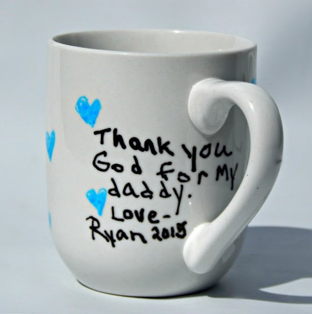 DIY Painted Father's Day Mugs