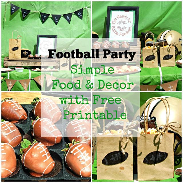 Football Theme Party, Football Party, Football Party Ideas, DIY Football Party, Football Printable, Free Printable, Football Food, Football Decor, Football Party Food & Decor