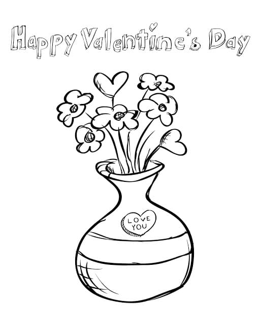 Valentine's Day Kids Printable Coloring Pages