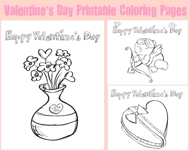 Valentine's Day Kids Printable Coloring Pages