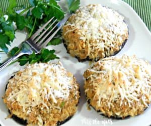 Crab Stuffed Portobello Mushrooms - This Ole Mom