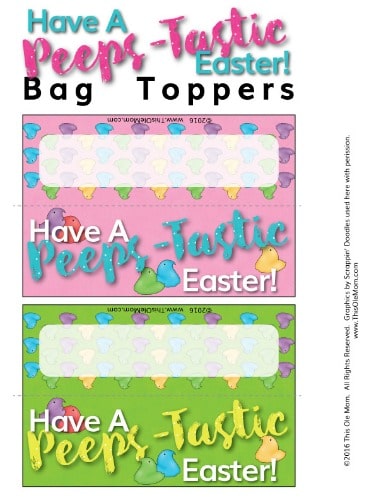 Easter Downloadable Bag Toppers