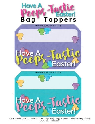 Peeps Gift Bag Topper