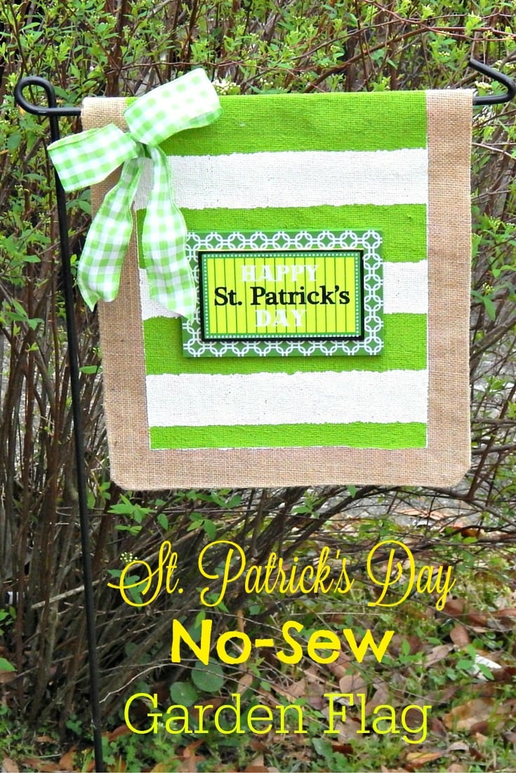 St.Patrick's Day No-Sew Garden Flag 