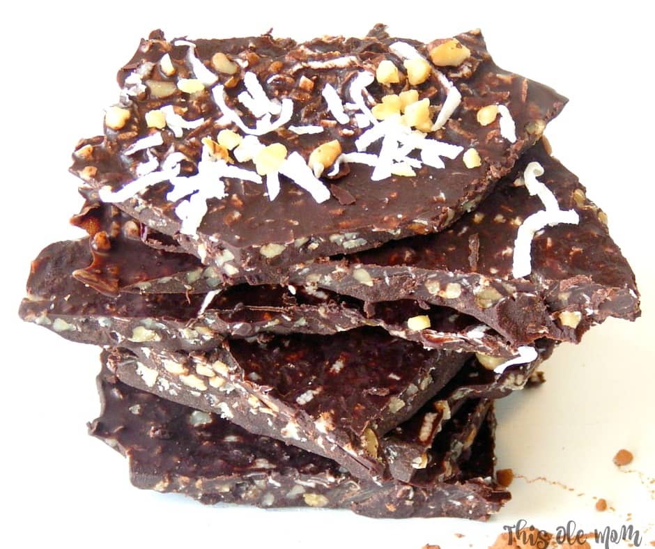 Coconut Oil Chocolate Bark