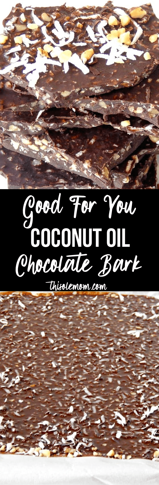 Good For You Coconut Oil Chocolate Bark