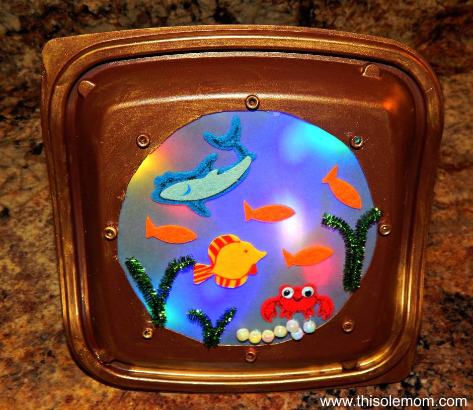 Coolest Upcycled Porthole Fish Night Light 