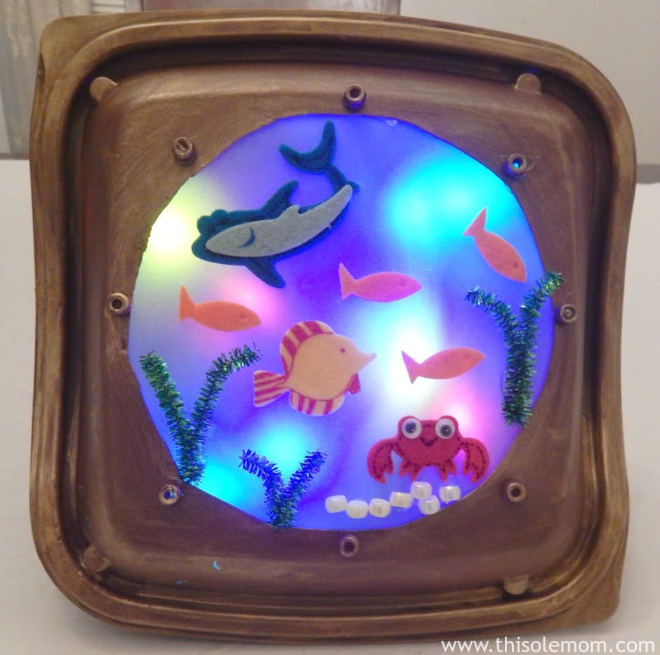 Coolest Upcycled Porthole Fish Night Light