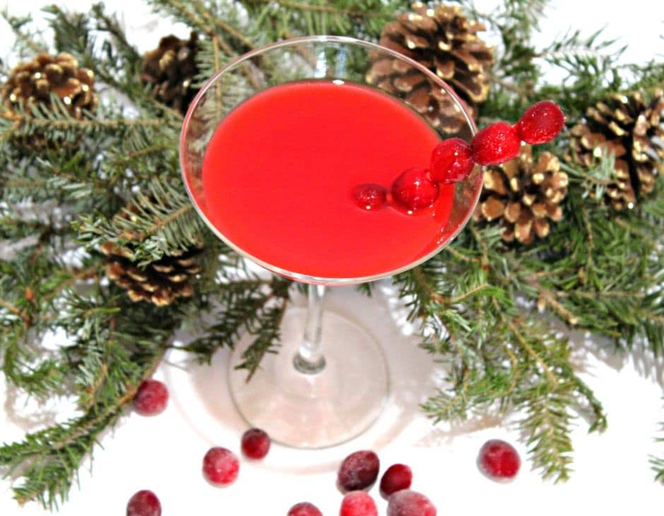 Cranberry Atomic Fireball Holiday Martini