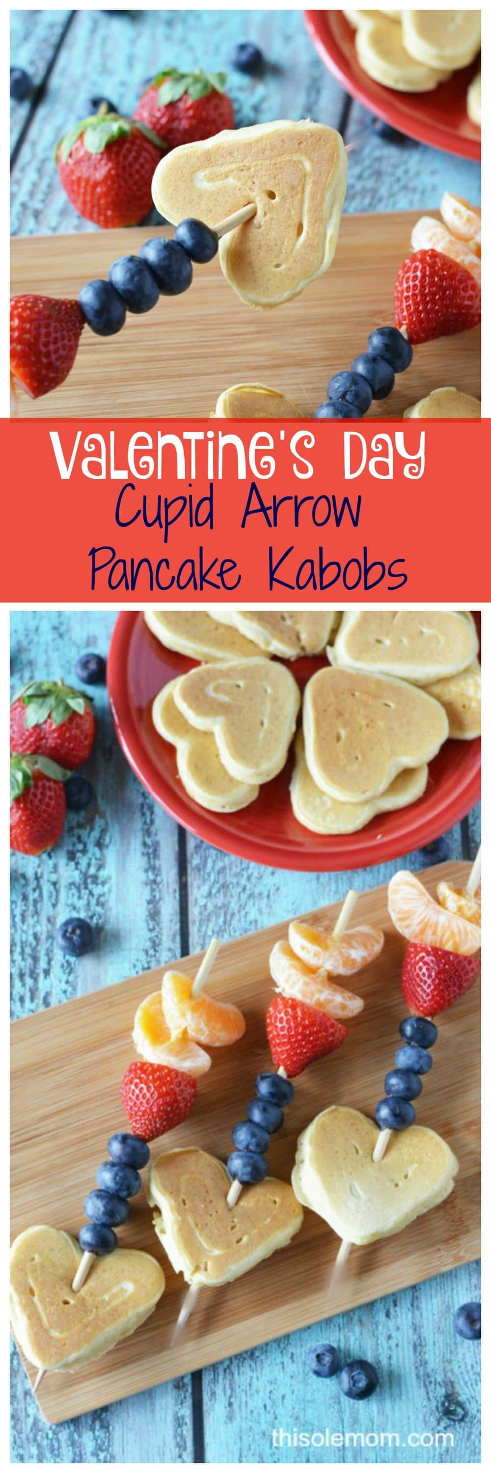Valentine's Day Cupid Arrow Pancake Kabobs