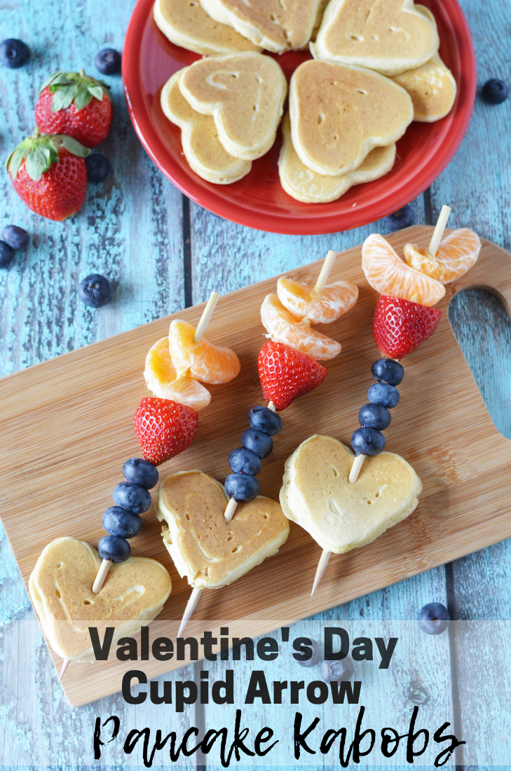 Valentine’s Day Cupid Arrow Pancake Kabobs