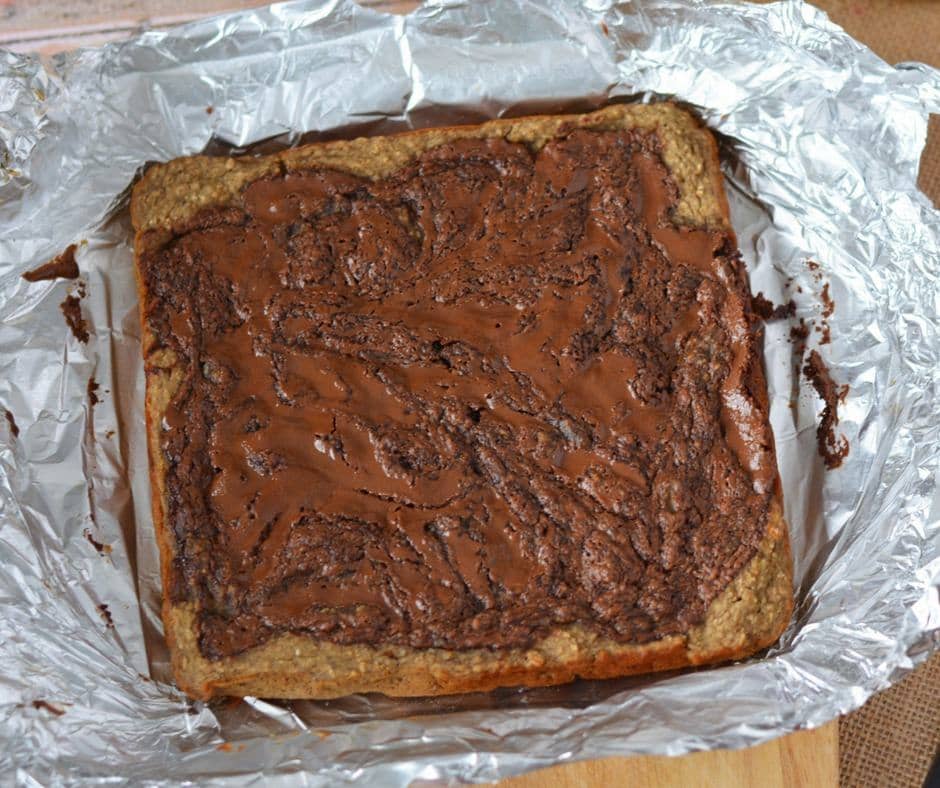 Gluten Free Chocolate Bars taken out of the oven