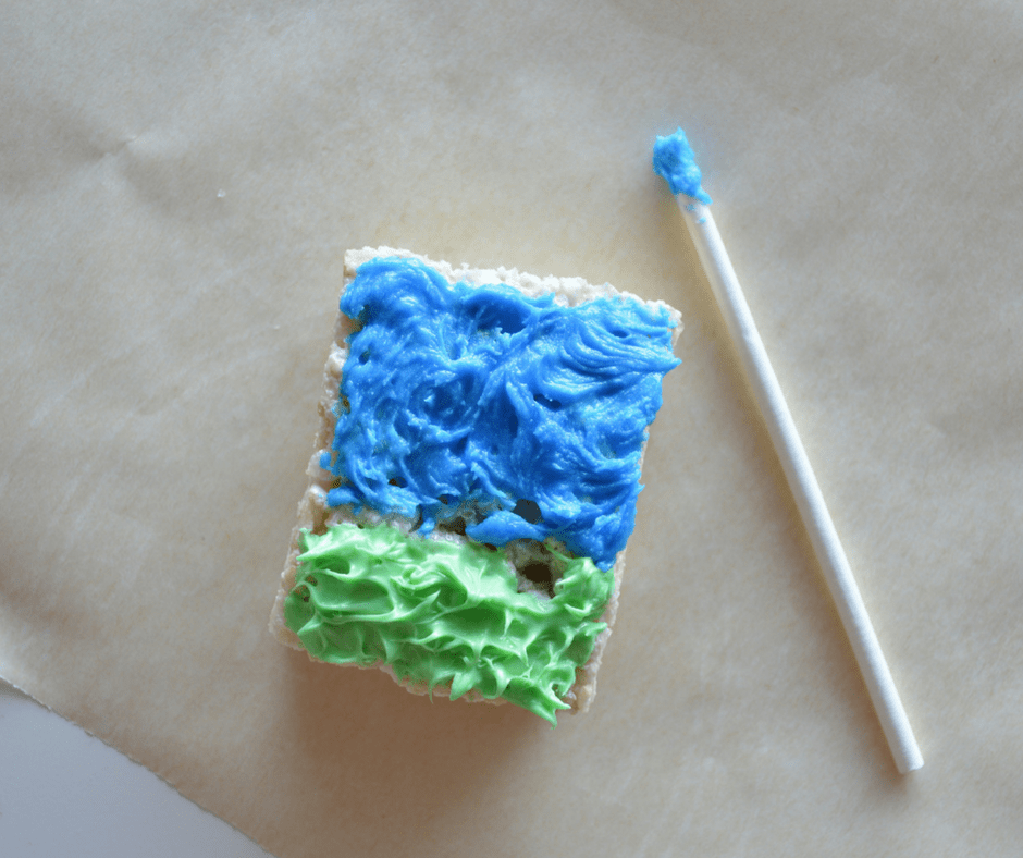 Blue Frosting on Fishing Treats