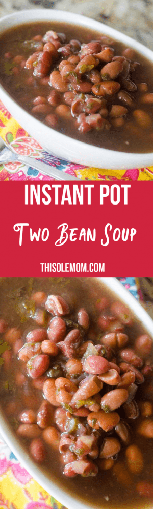 Instant Pot Two Bean Soup - This Ole Mom