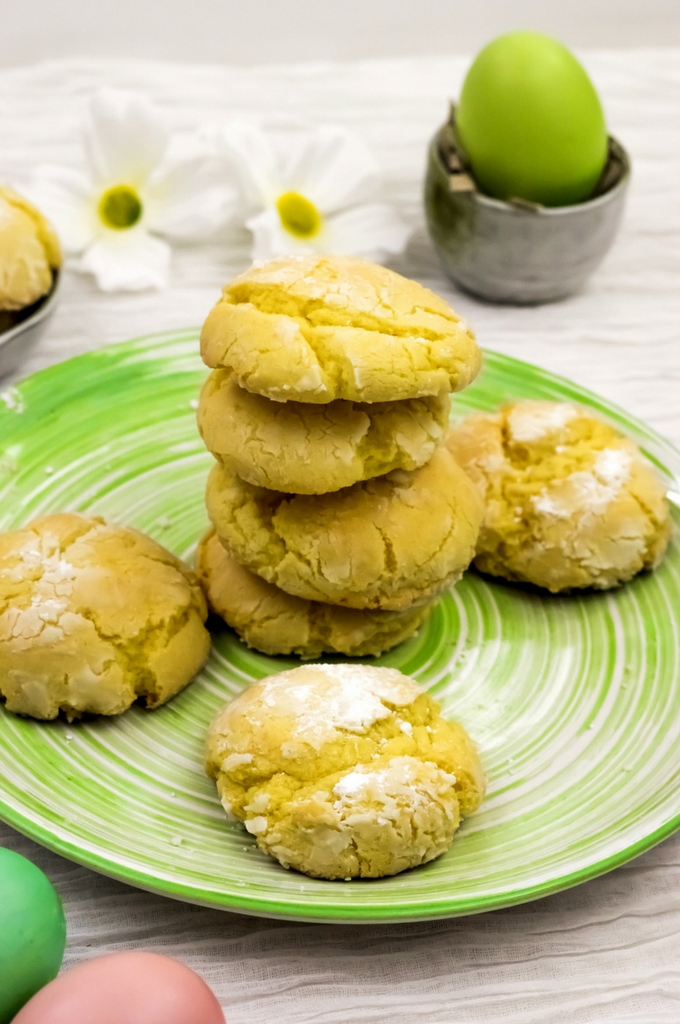 Chewy Lemon Crinkle Cookies