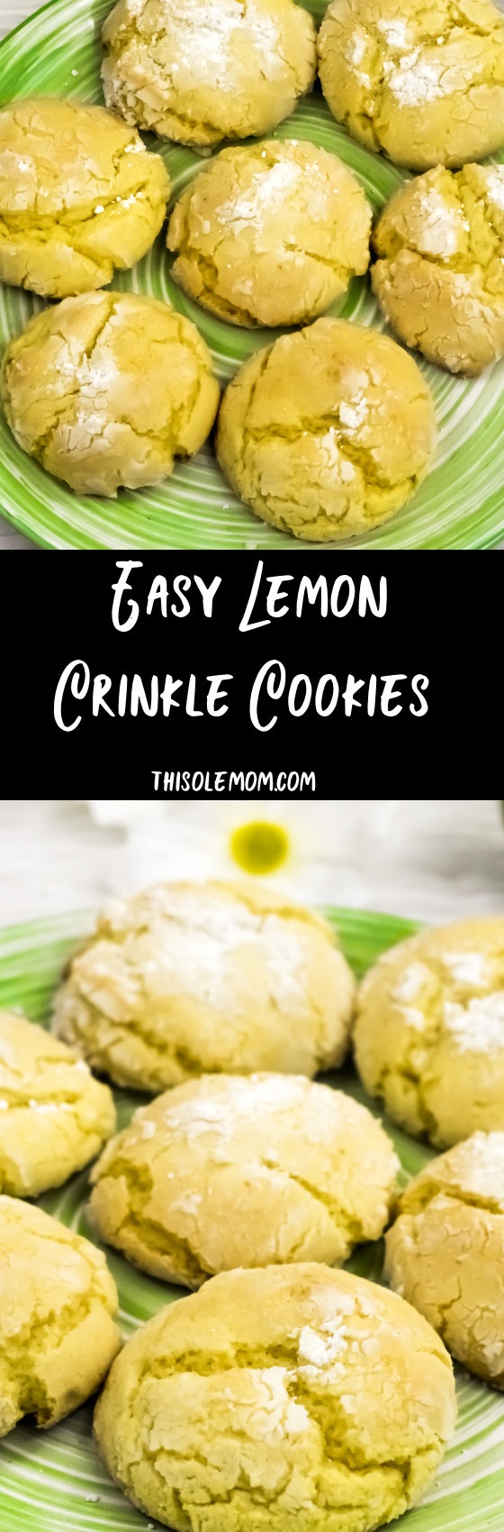 Easy Lemon Crinkle Cookies ... chewy and delicious! 