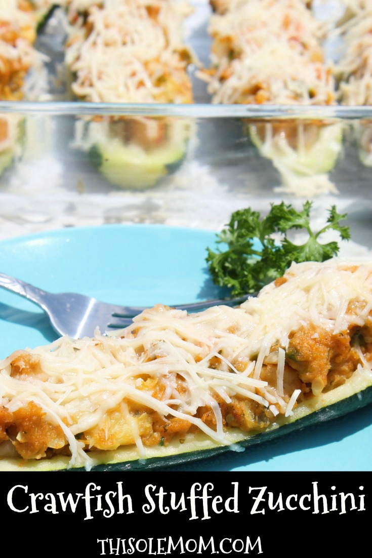 Crawfish Stuffed Zucchini