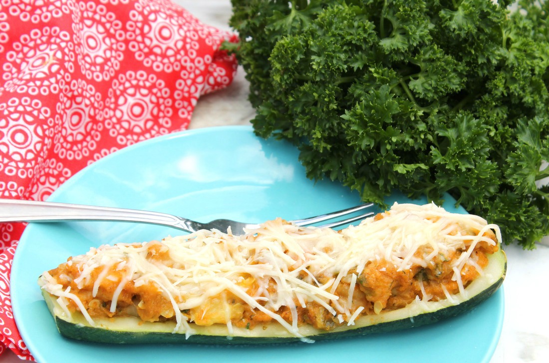 Crawfish Stuffed Zucchini