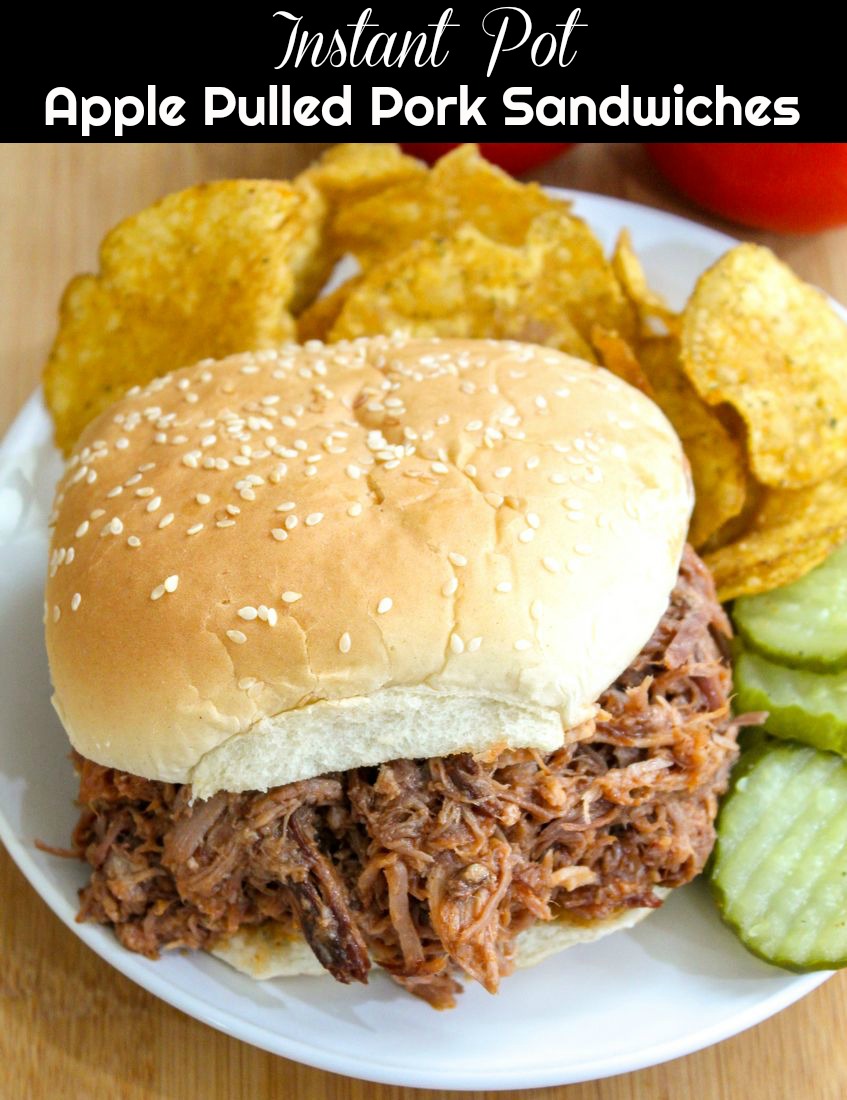 Instant Pot Apple Pulled Pork Sandwiches