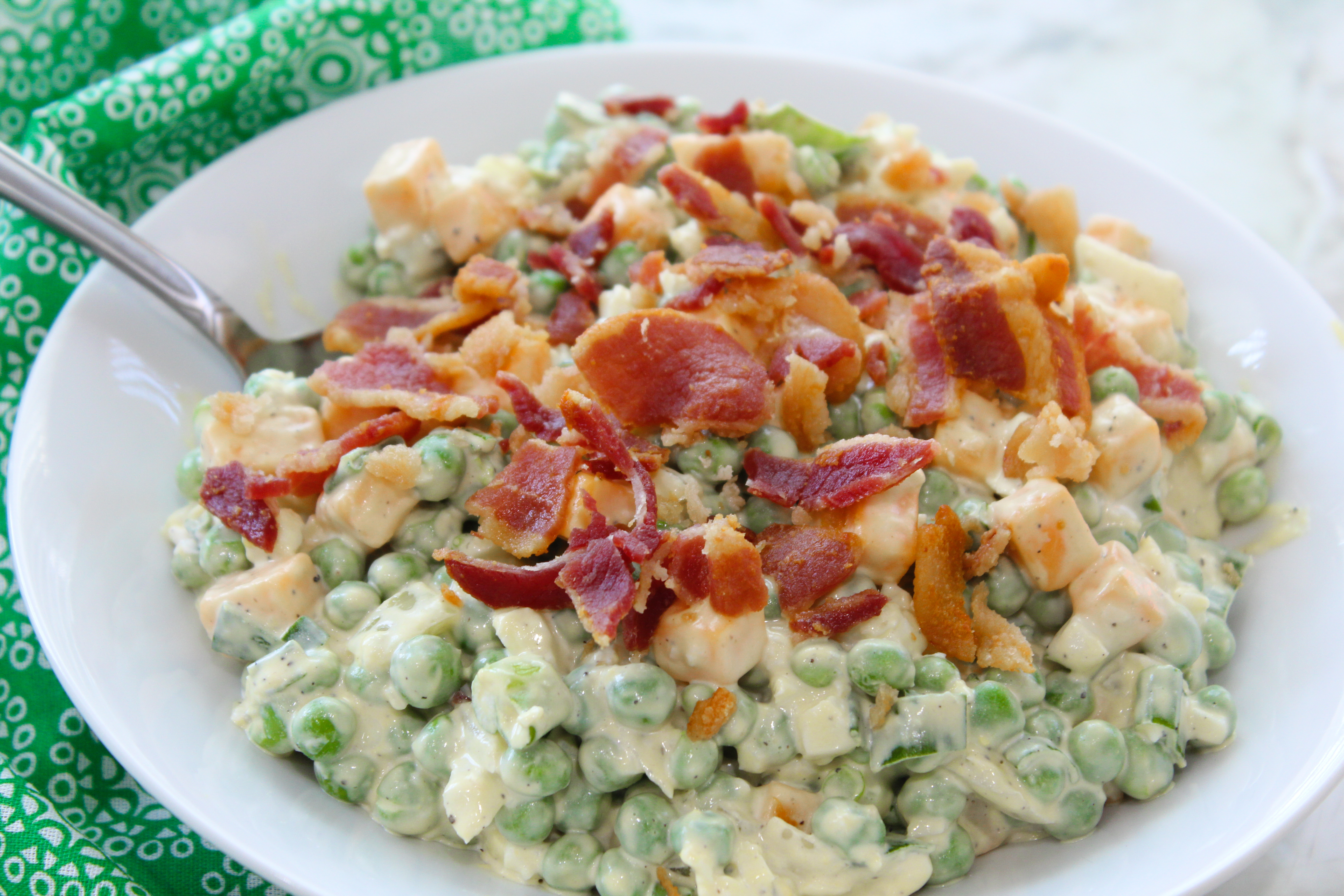 Summer Bacon Pea Salad 