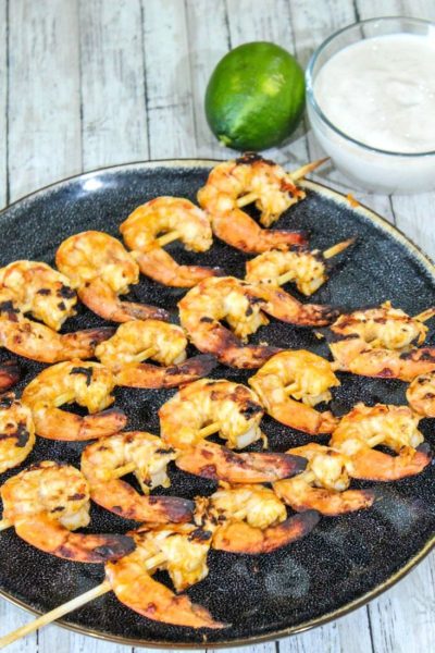 Grilled Buffalo Shrimp Skewers