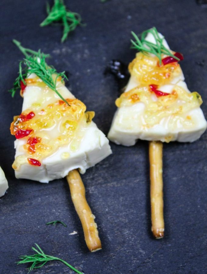 Easy Pepper Jelly Christmas Trees
