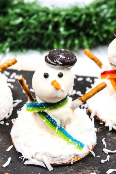 No Bake Melting Snowman Cookies