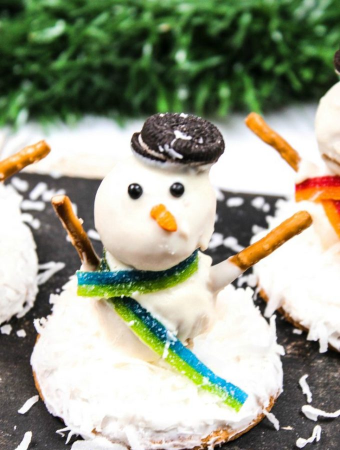 No Bake Melting Snowman Cookies