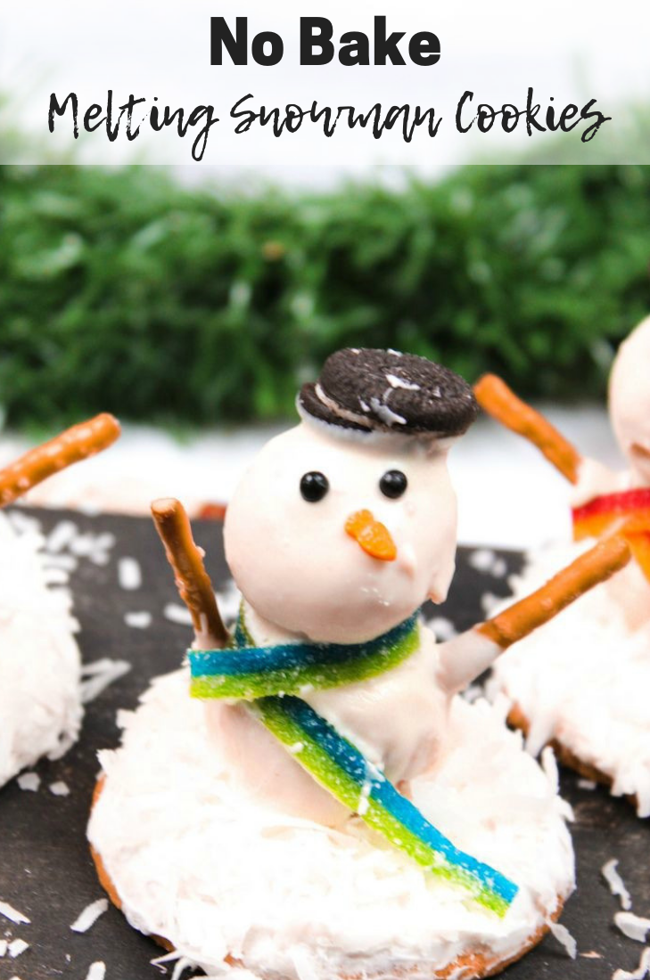 No Bake Melting Snowman Cookies