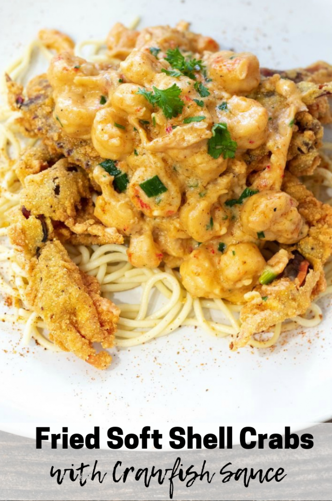 Fried Soft Shell Crabs With Crawfish Sauce