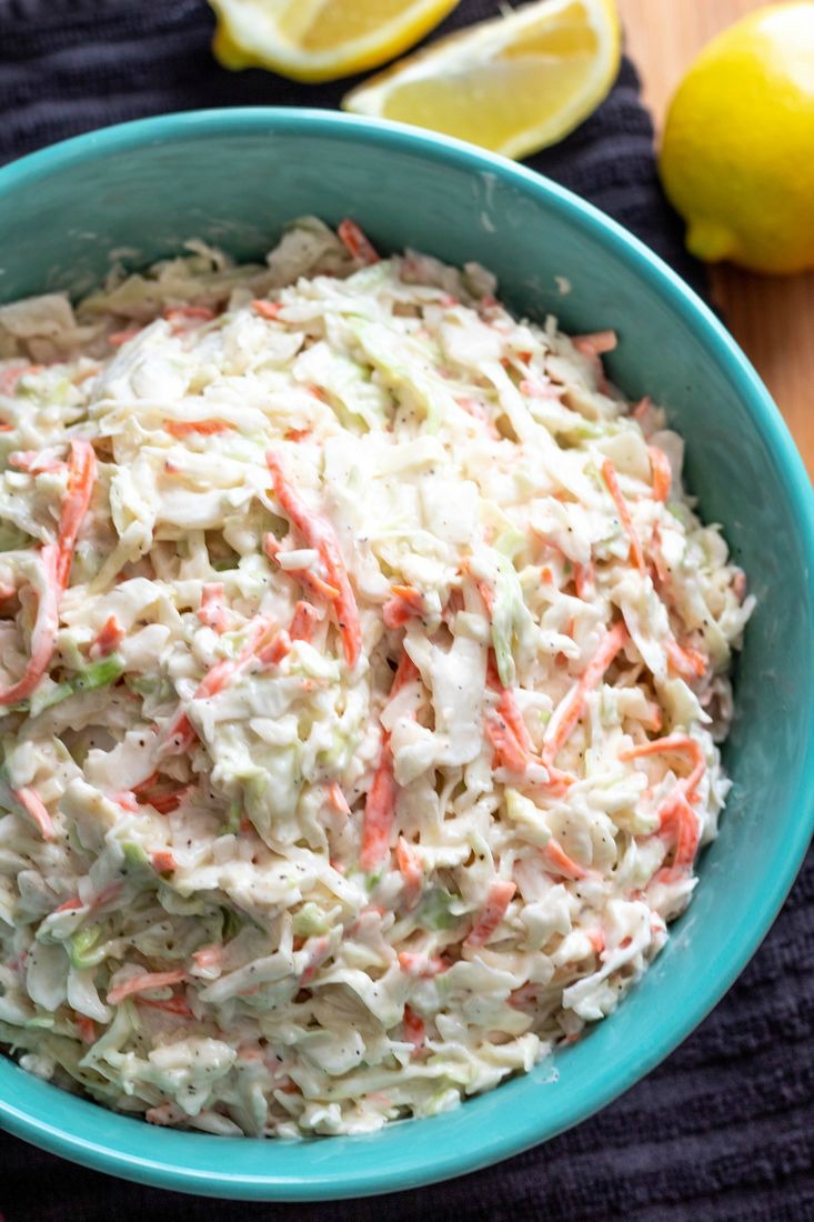 Homemade Creamy Coleslaw - This Ole Mom