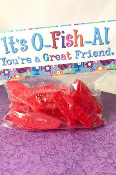 Swedish Fish Valentines Printable Bag Toppers